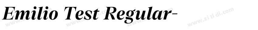 Emilio Test Regular字体转换